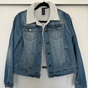 Fur Sherpa Lined Warm Jean Jacket- NWOT